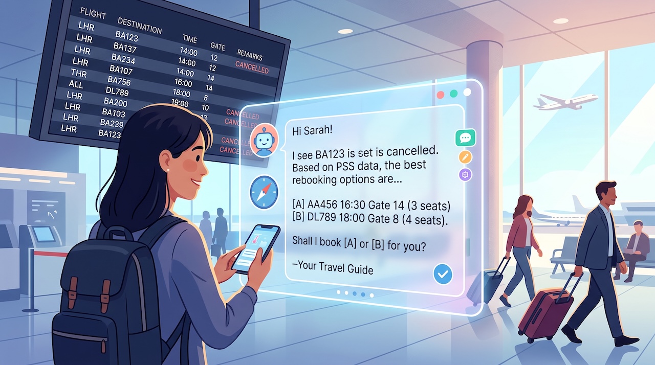 What day-of-travel guidance looks like when the AI can read the PSS